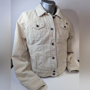 Lucky Brand 🍀 Sherpa-Lined Corduroy Jacket Medium Tan
